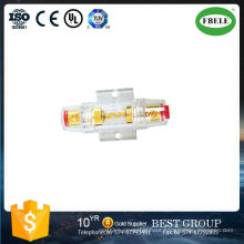 Auto Fuse for 4ga or 8ga Use 5AG Fuse Water Proof Clear Housing 24kt. Golg Plated